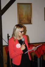 Natali Pawlik bei Grillgesprächen der Karbener SPD