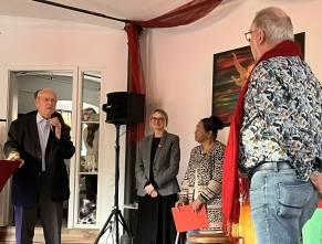 Laudator SPD-Ehrenvorsitzender Klaus-Peter Hampf (links)