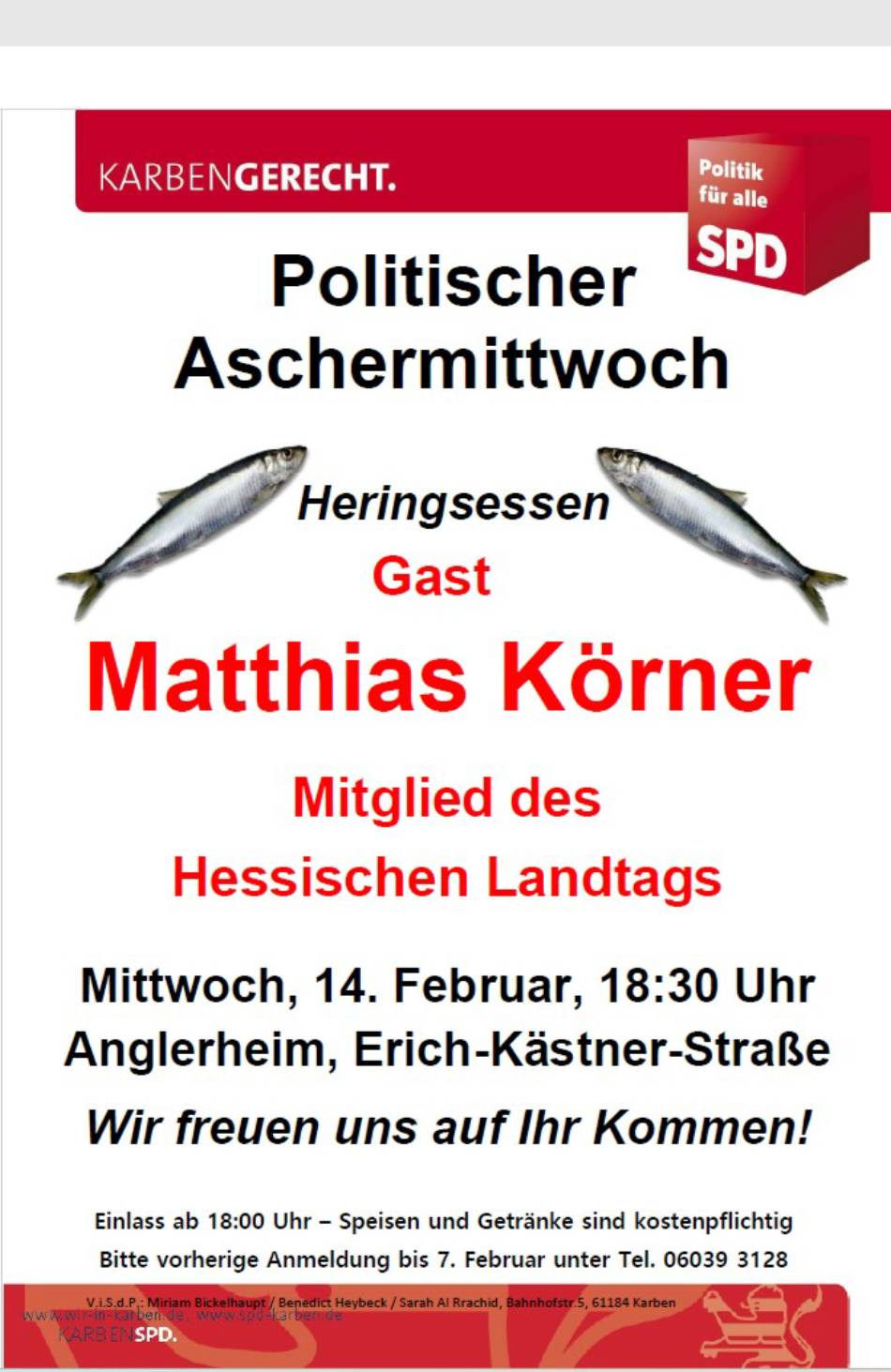 Einladung zum Heringsessen 2024 Einladung zum Heringsessen 2024