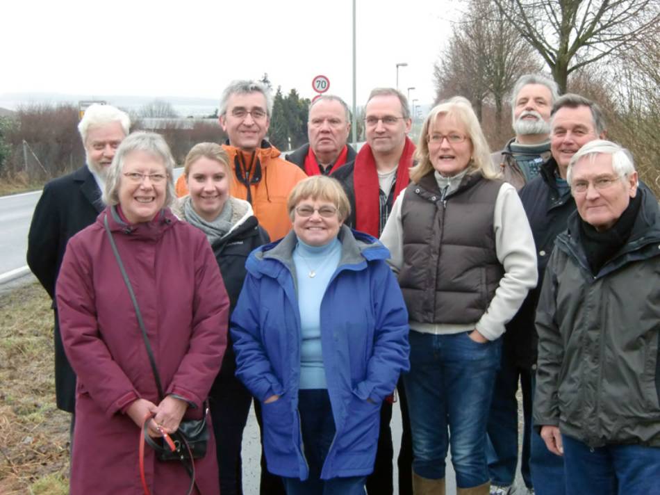 Karbener SPD bei der Begehung in Petterweil