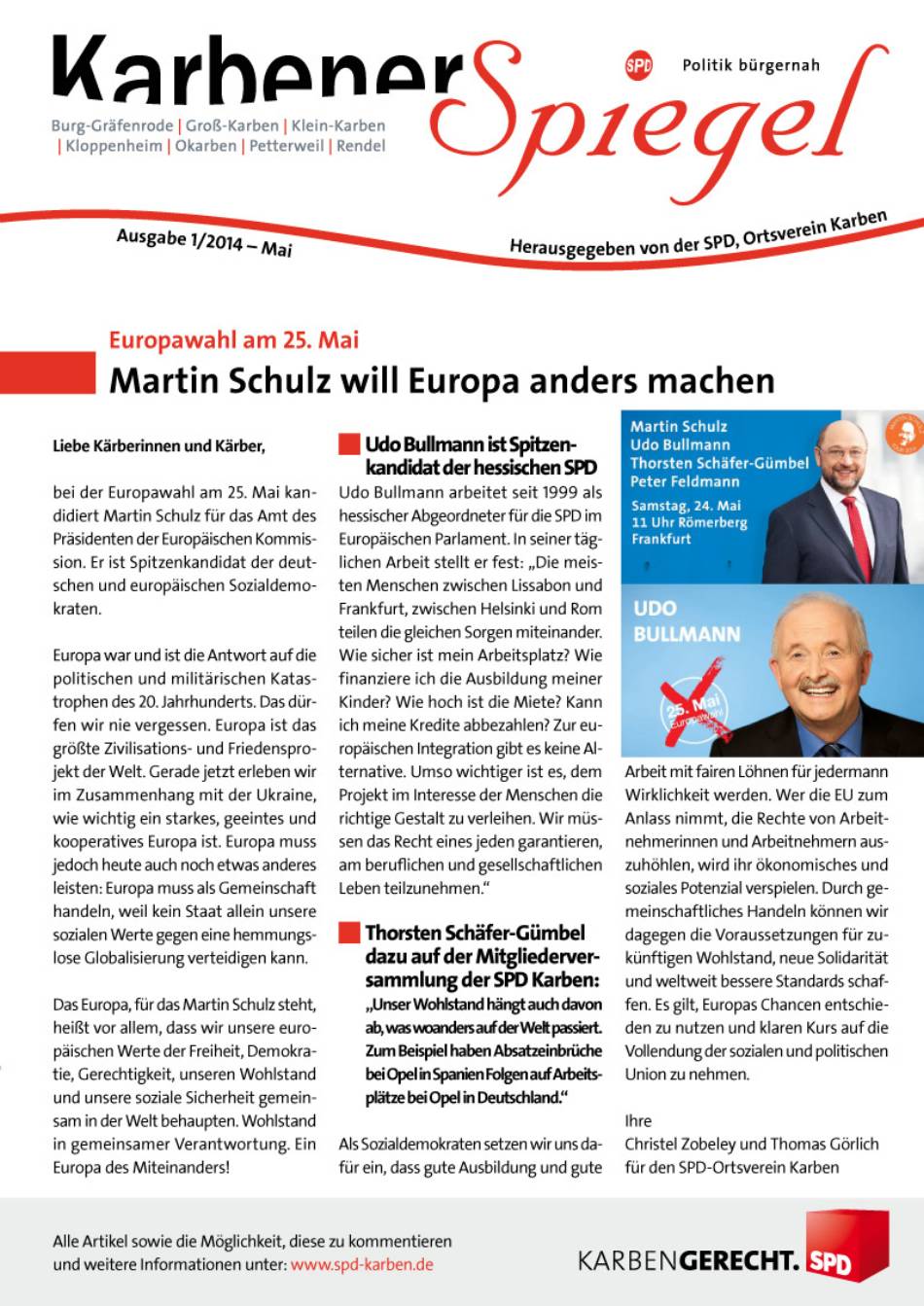 Karbener Spiegel Ausgabe 1/2014