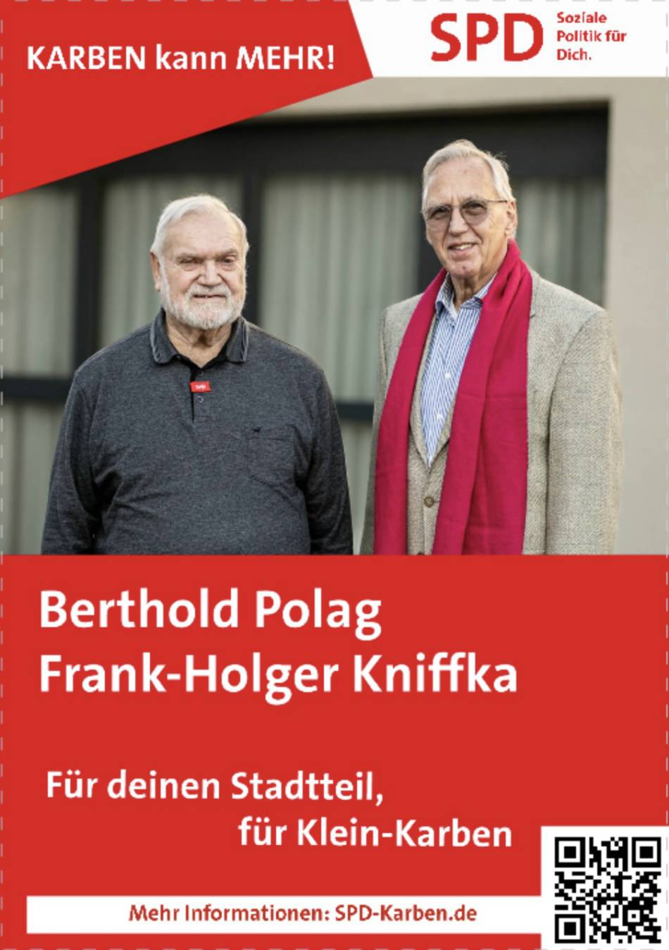Kommunalwahlen am 15. März: Info-Stand beim Wochenmarkt Klein-Karben mit Berthold Polag und Frank Kniffka