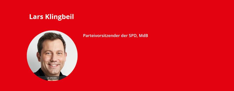 Lars Klingbeil, Vorsitzender der SPD Lars Klingbeil, Vorsitzender der SPD