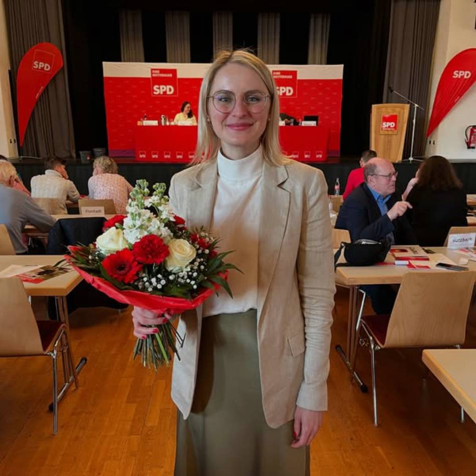 Natalie Pawlik nach erfolgreicher Wahl Natalie Pawlik nach erfolgreicher Wahl