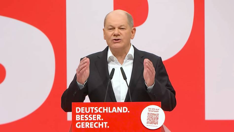 Olaf Scholz auf dem Berliner SPD-Parteitag