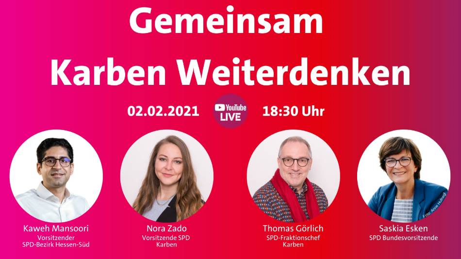 PRESSEMITTEILIUNG: SPD Karben kündigt Online-Veranstaltungsreihe in neuem Format an PRESSEMITTEILIUNG: SPD Karben kündigt Online-Veranstaltungsreihe in neuem Format an